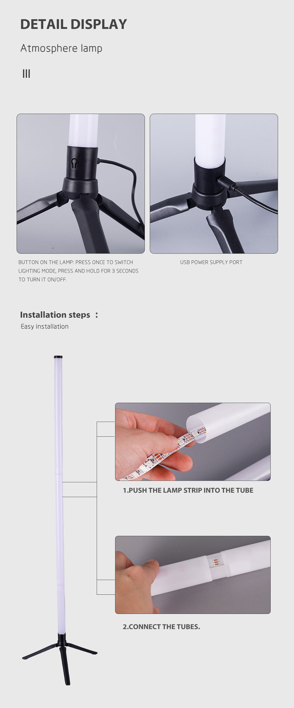 VibeLab Smart RGB Floor Lamp