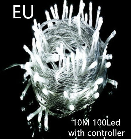 LED Curtain Garland On The Window USB String Lights Remote Control Christmas Decorations For Home Room