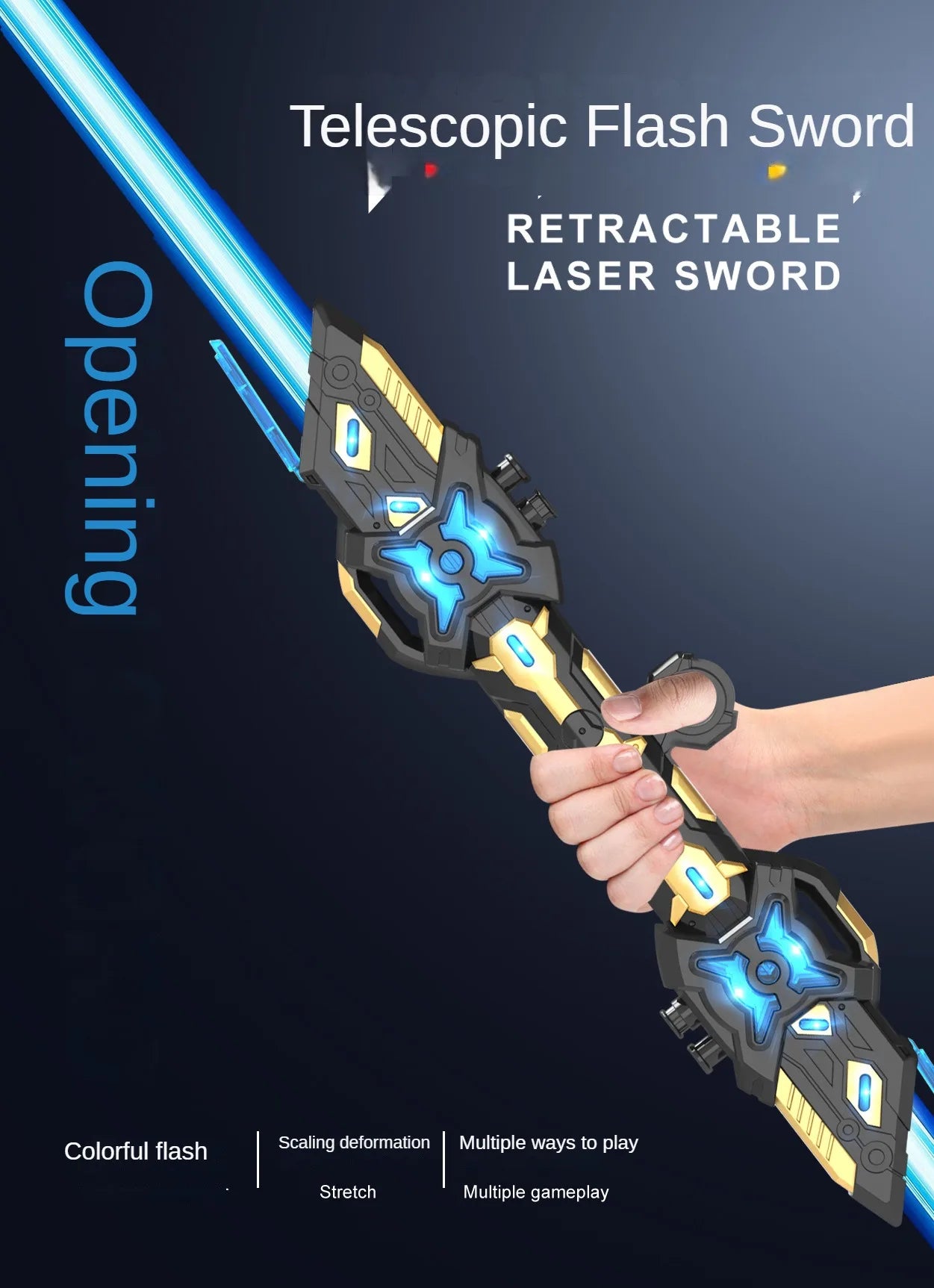 Dual RGB Motion Saber – Rechargeable LED Light FX Stick