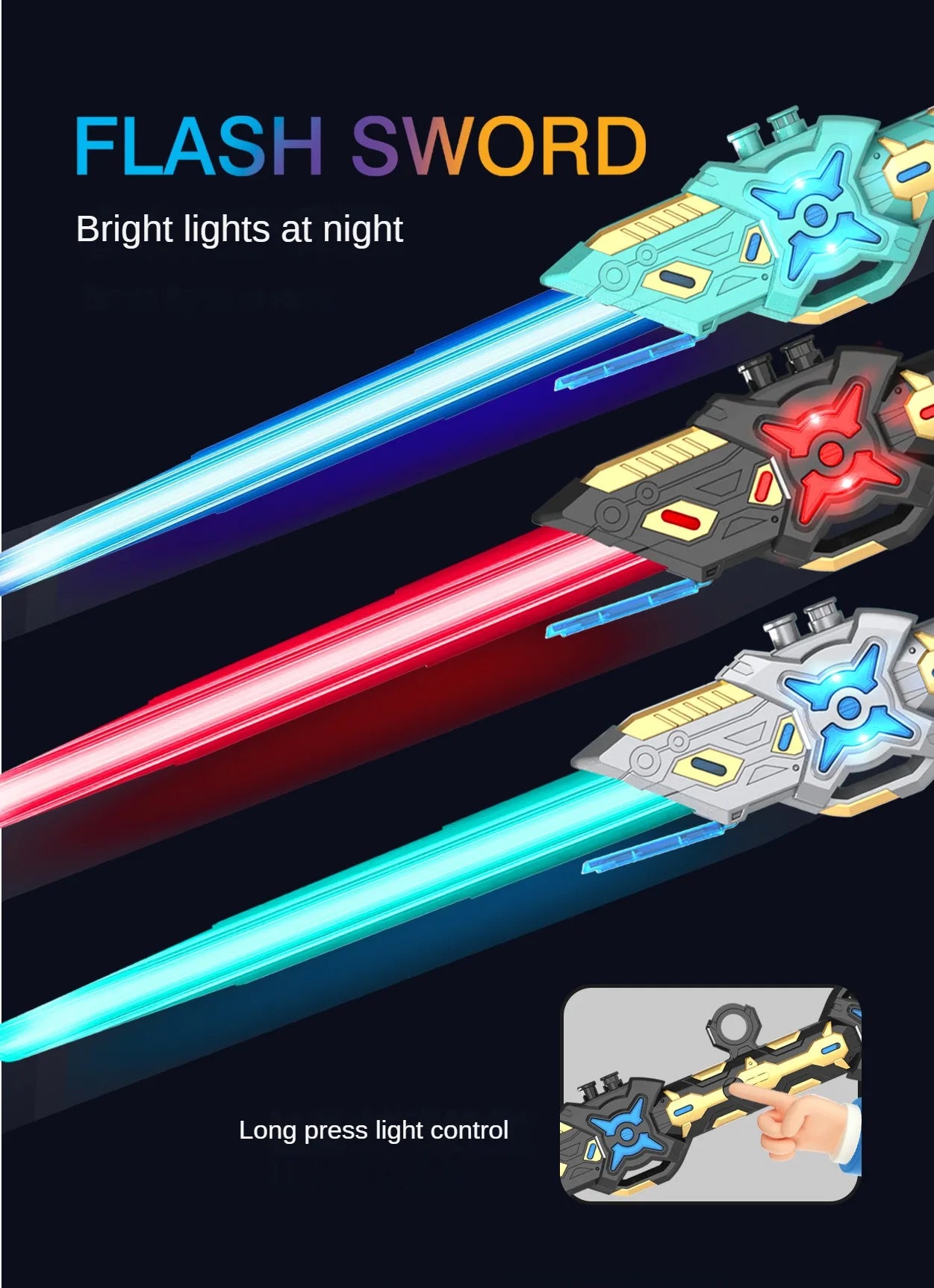 Dual RGB Motion Saber – Rechargeable LED Light FX Stick