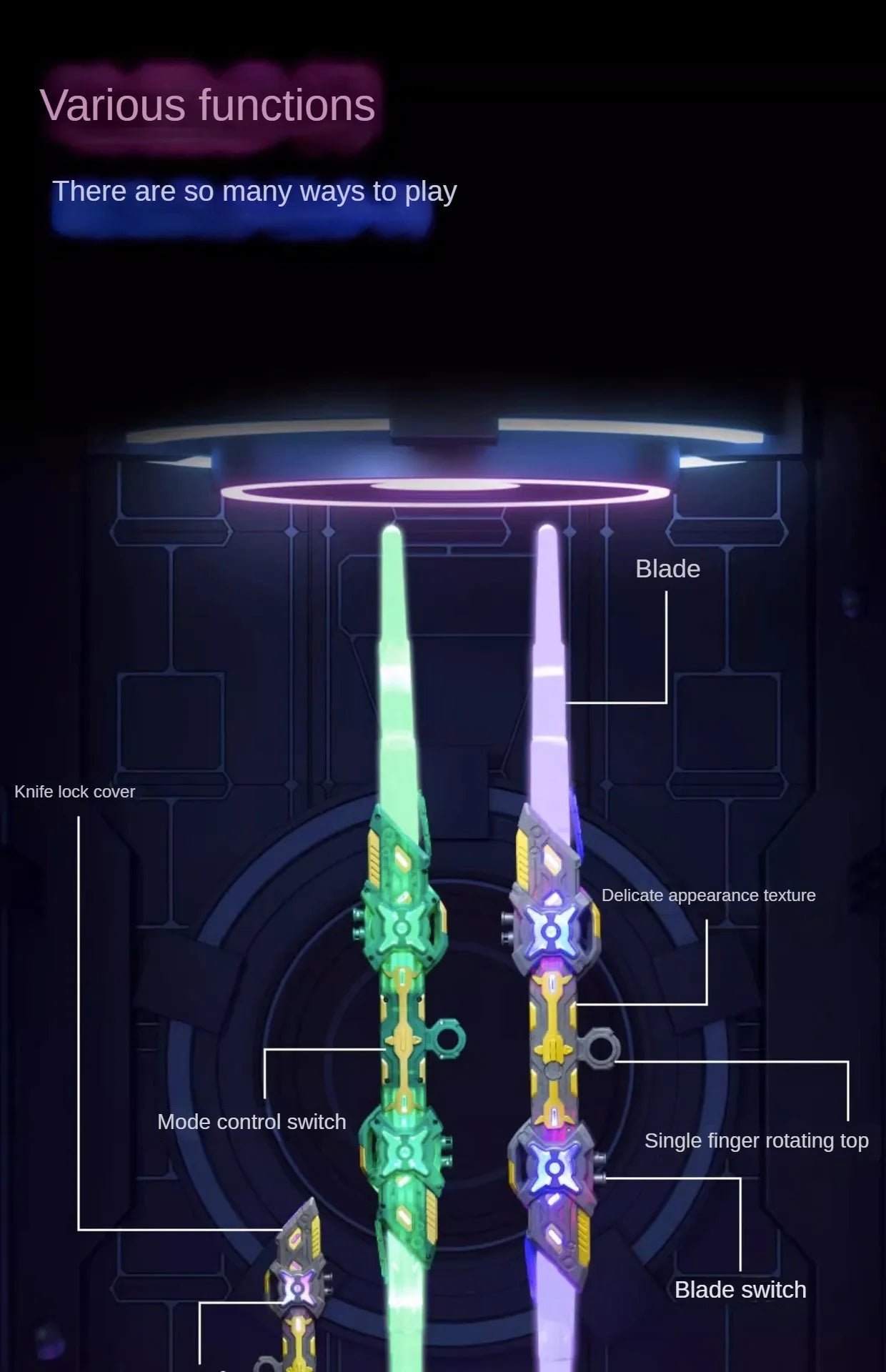 Dual RGB Motion Saber – Rechargeable LED Light FX Stick