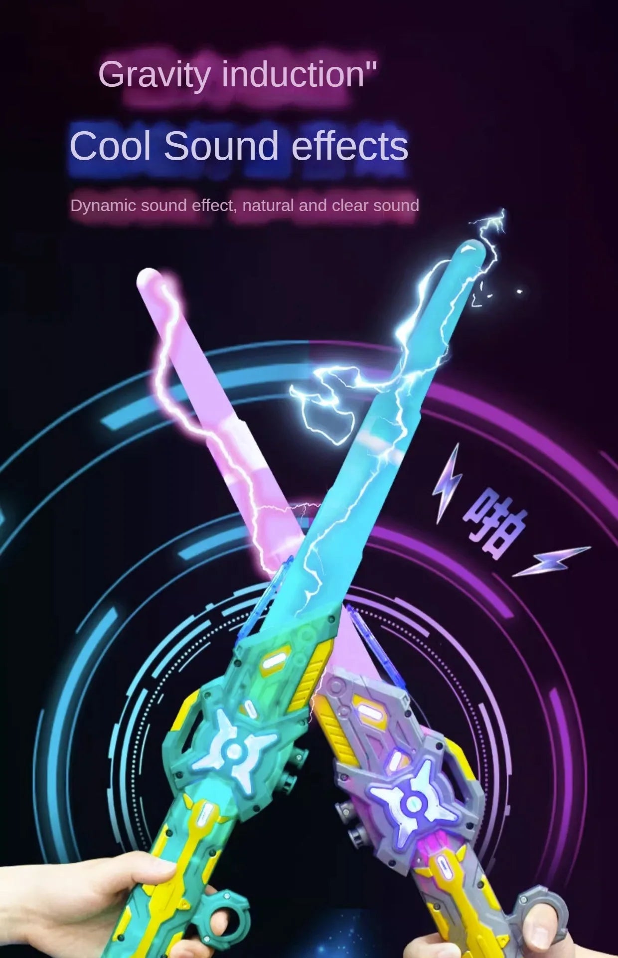 Dual RGB Motion Saber – Rechargeable LED Light FX Stick