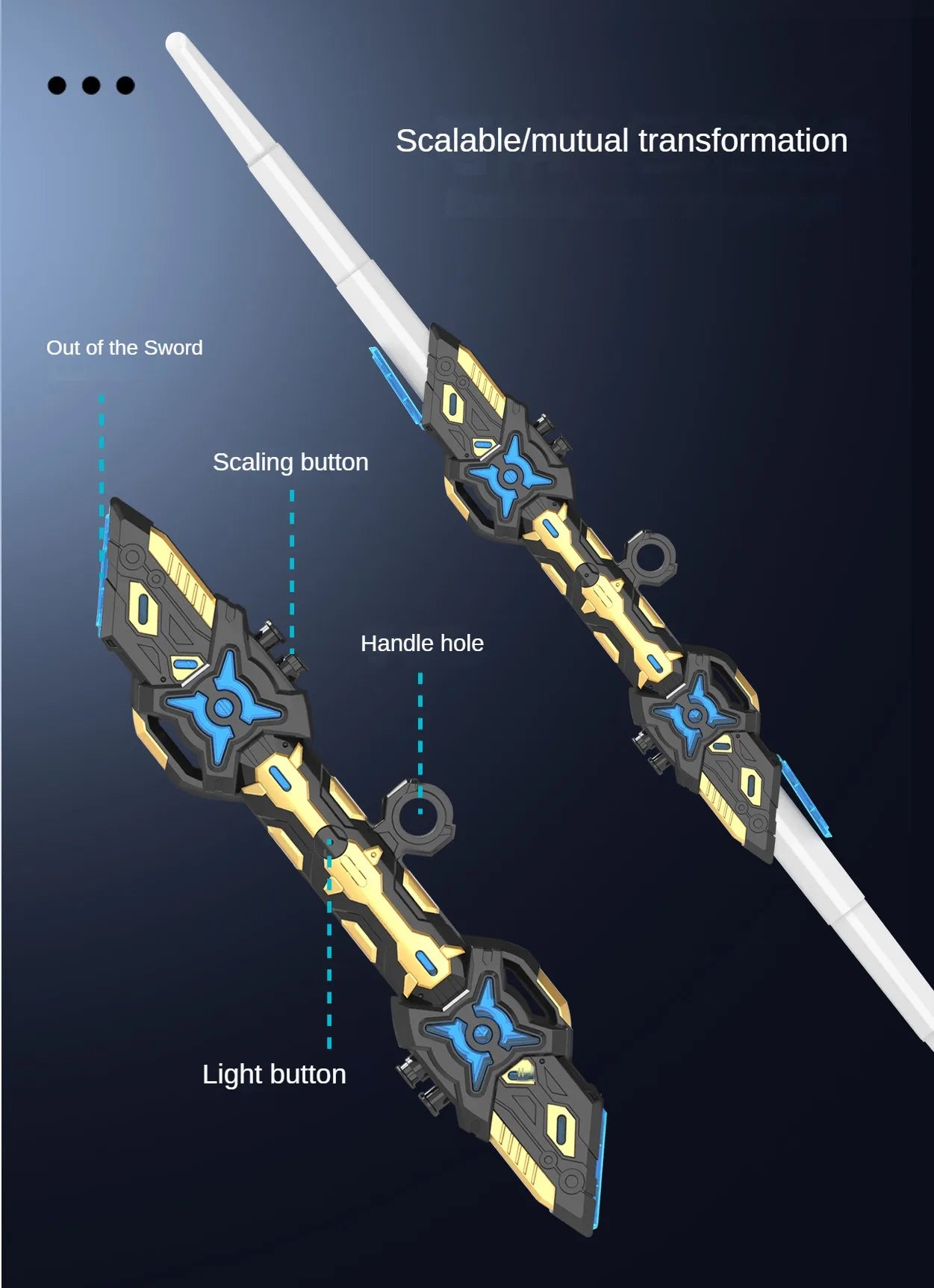 Dual RGB Motion Saber – Rechargeable LED Light FX Stick