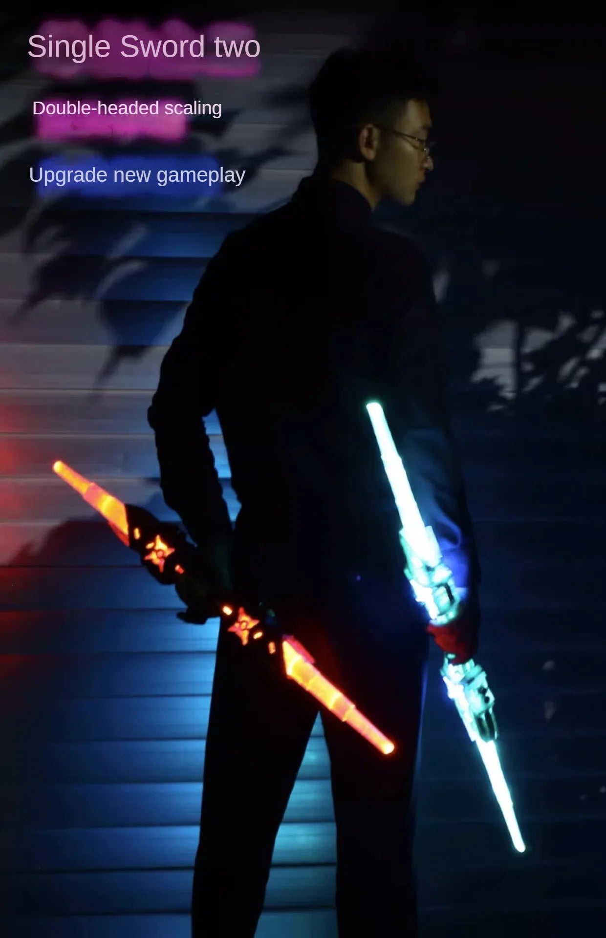 Dual RGB Motion Saber – Rechargeable LED Light FX Stick