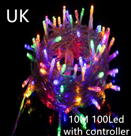 LED Curtain Garland On The Window USB String Lights Remote Control Christmas Decorations For Home Room